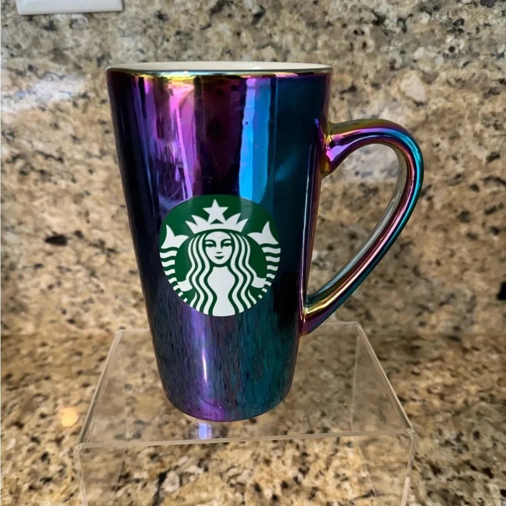 Holographic 2022 STARBUCKS Iridescent HOLIDAY COFFEE MUG CUP 16 OZ